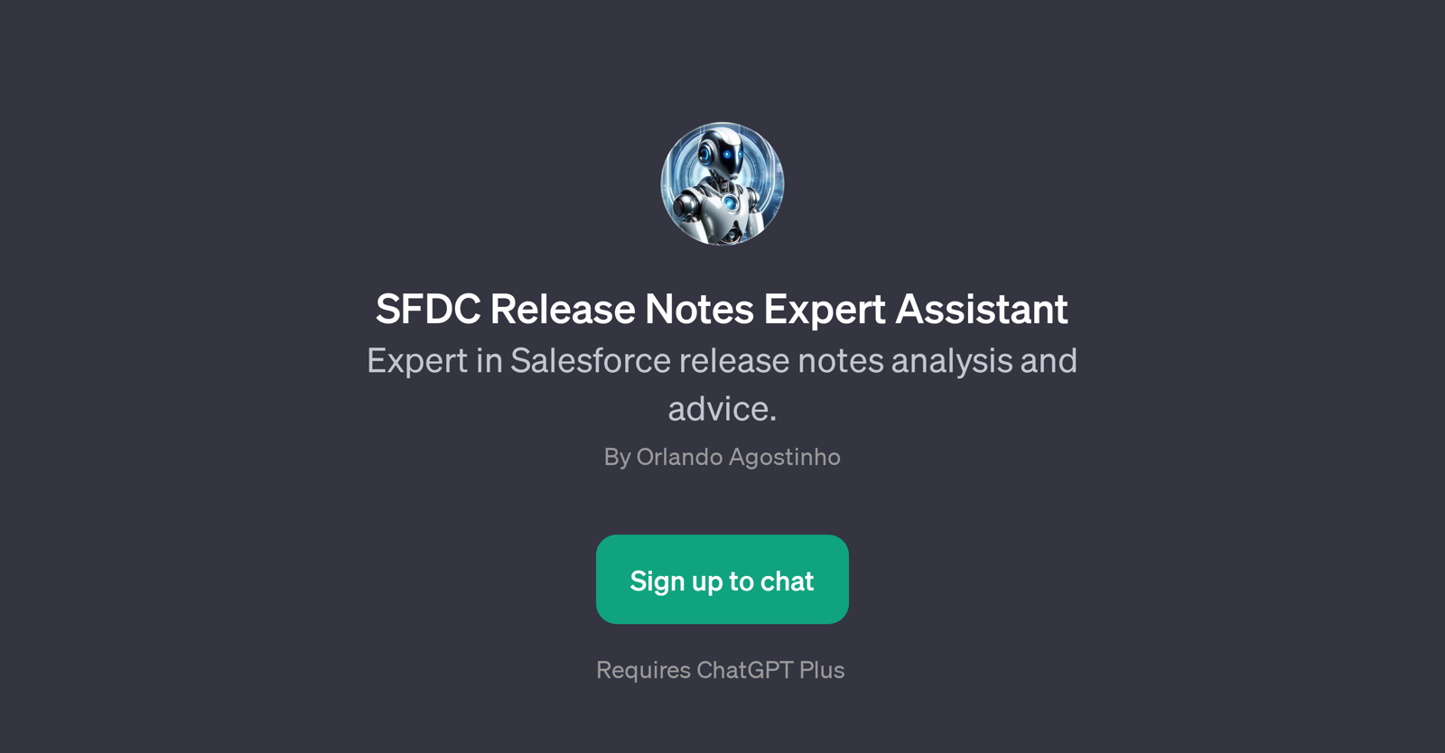 SFDC Release Notes Expert Assistant website