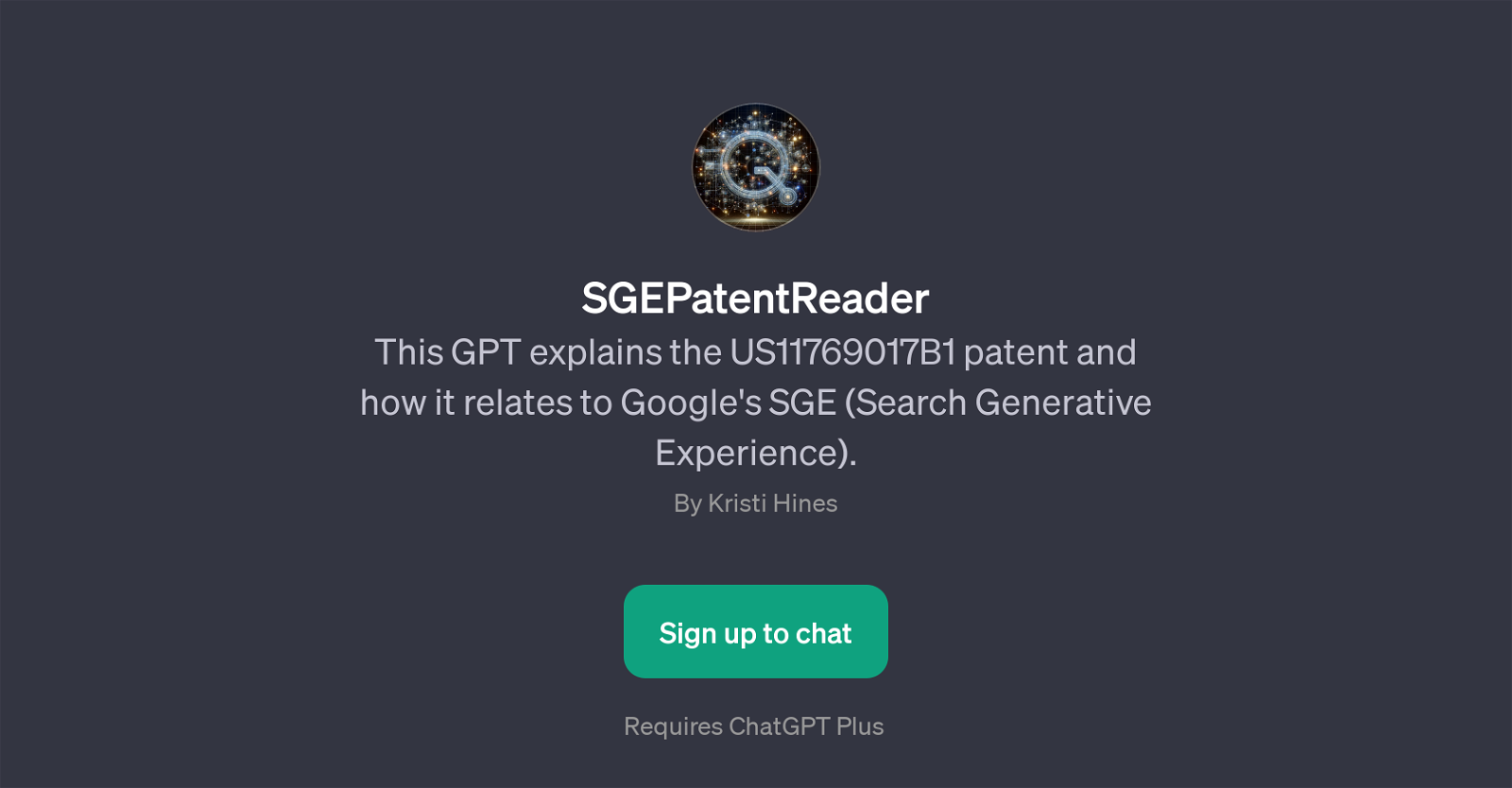 SGEPatentReader website