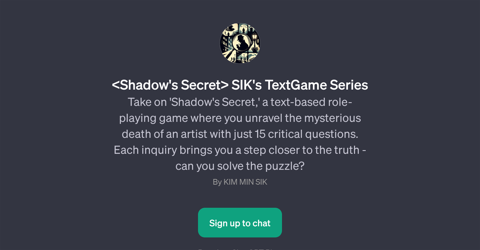 Shadow's Secret SIK's TextGame Series website
