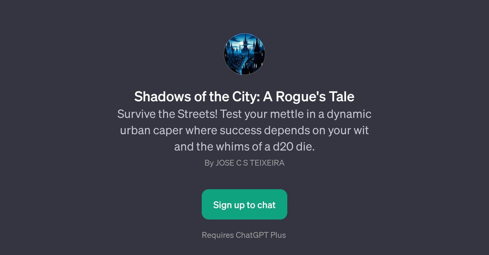 Shadows of the City: A Rogue's Tale website
