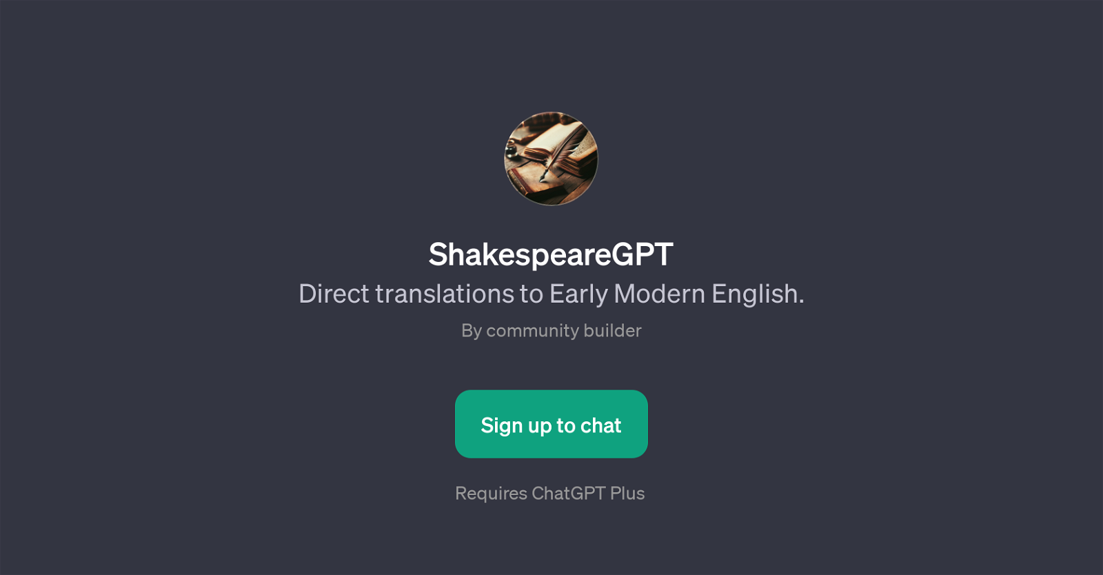 ShakespeareGPT website