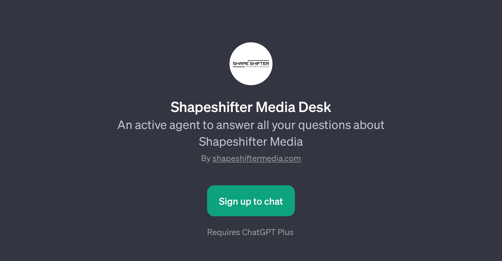 Shapeshifter Media Desk website