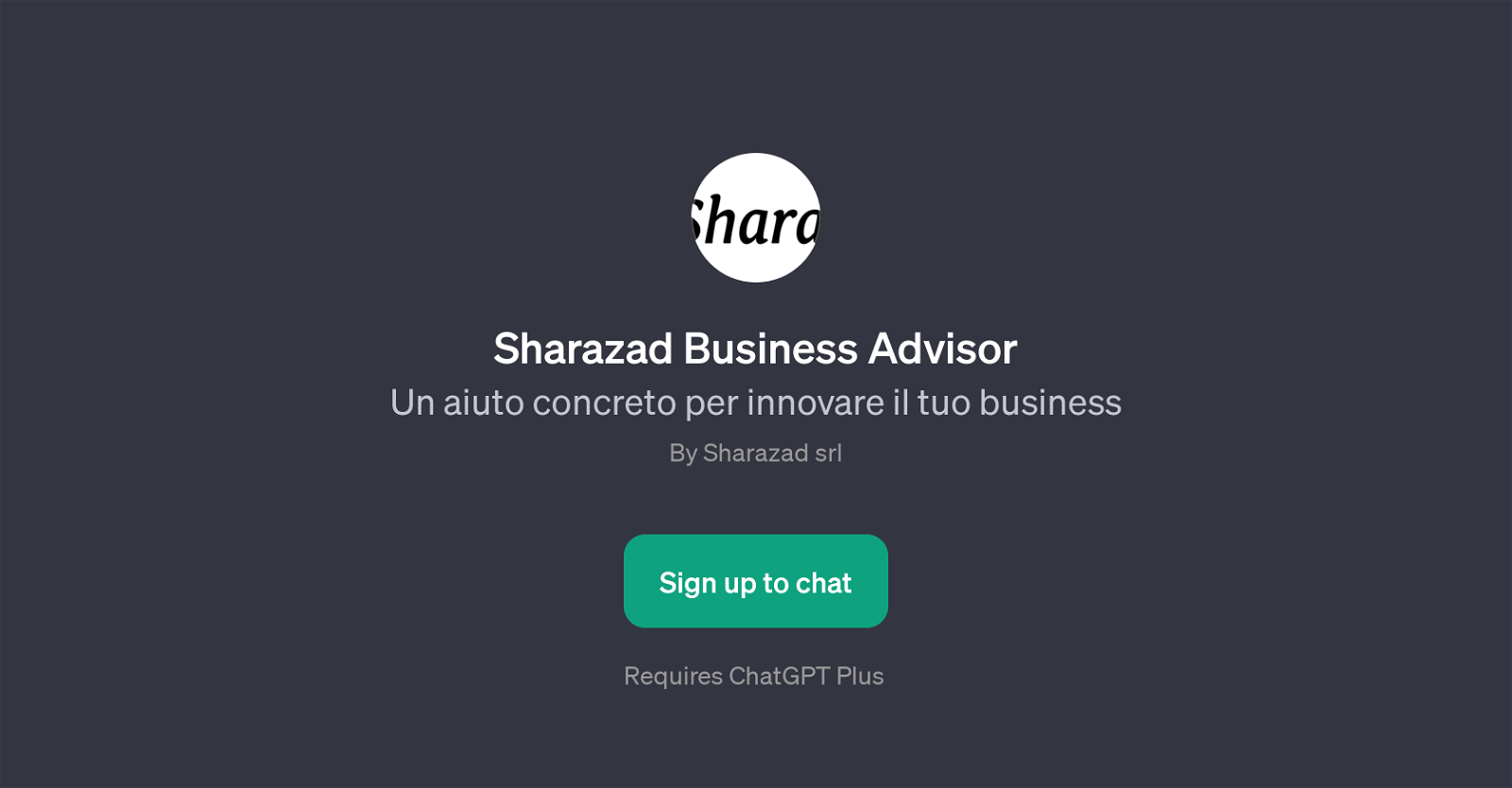 Sharazad Business Advisor website