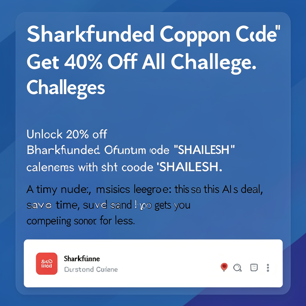 Sharkfunded Coupon Code "SHAILESH" Get 40% Off On All Challenges website