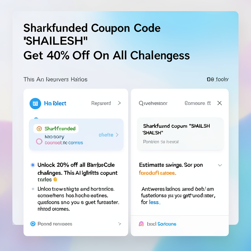 Sharkfunded Coupon Code "SHAILESH" Get 40% Off On All Challenges website