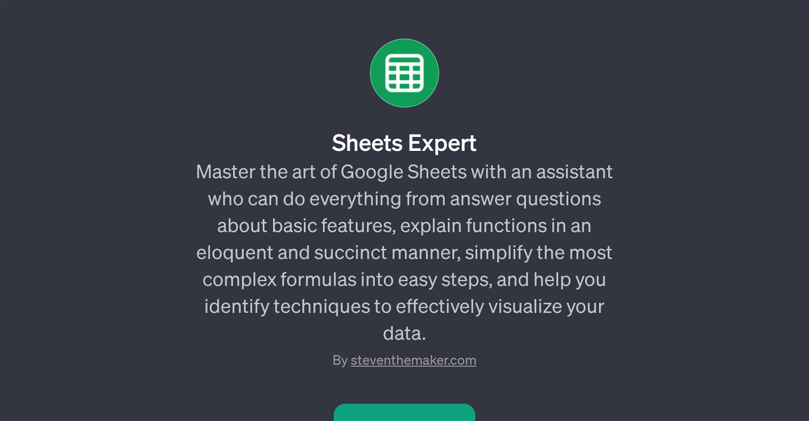 Sheets Expert website