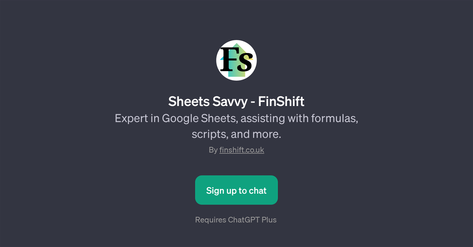 Sheets Savvy - FinShift website