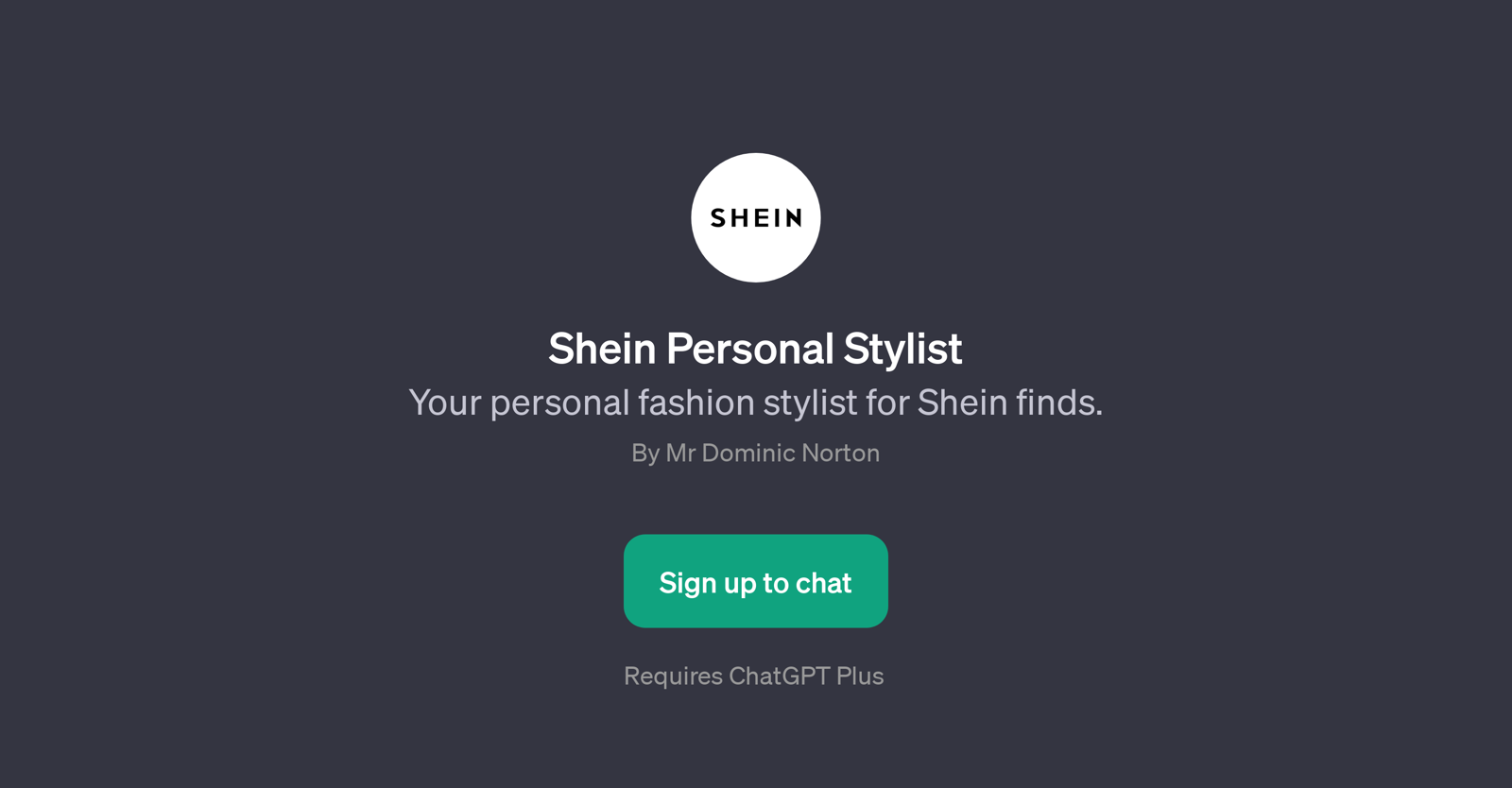 Shein Personal Stylist website