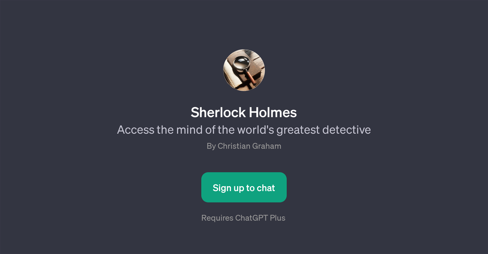 Sherlock Holmes GPT website