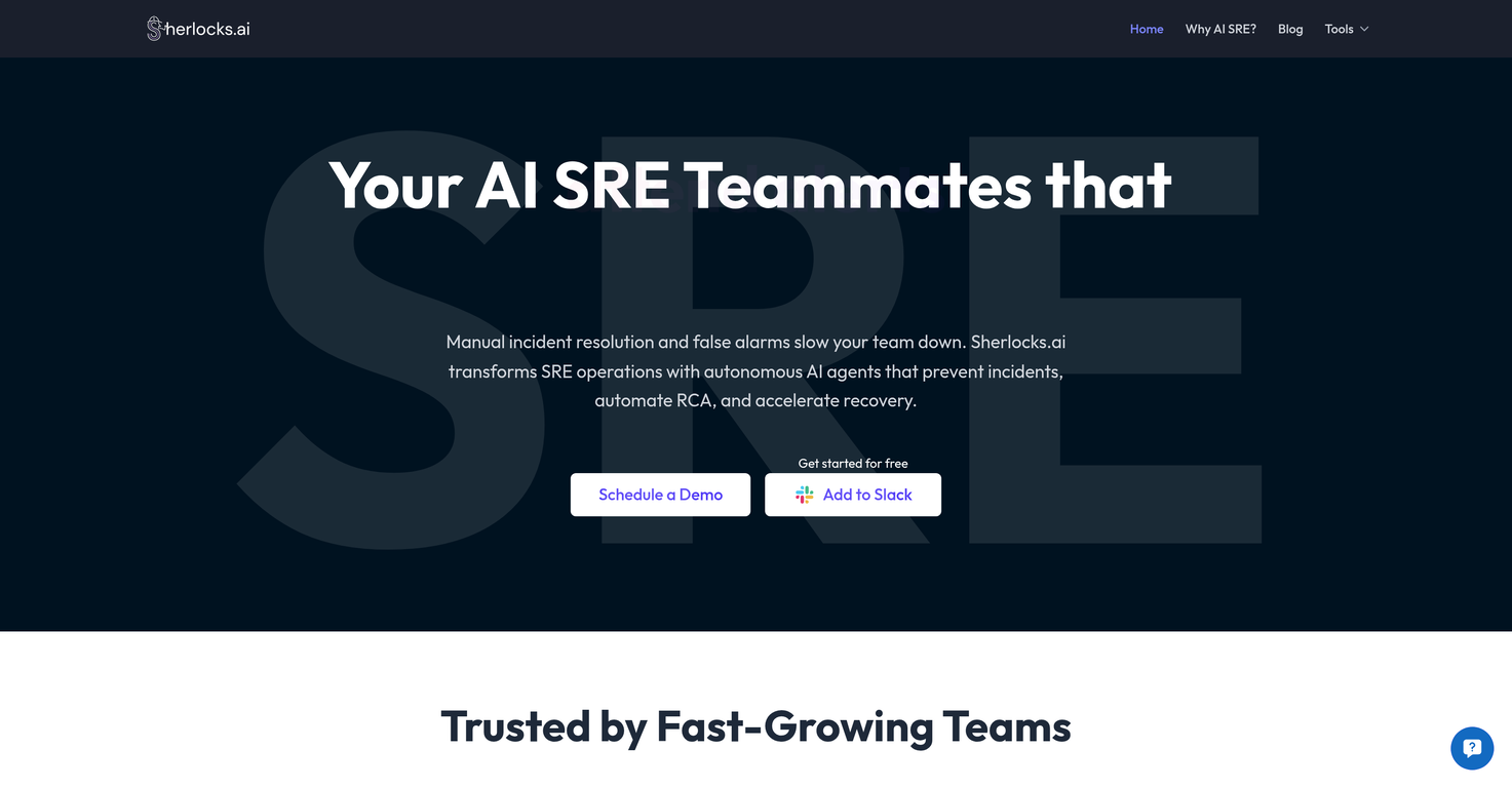 Sherlocks.ai website