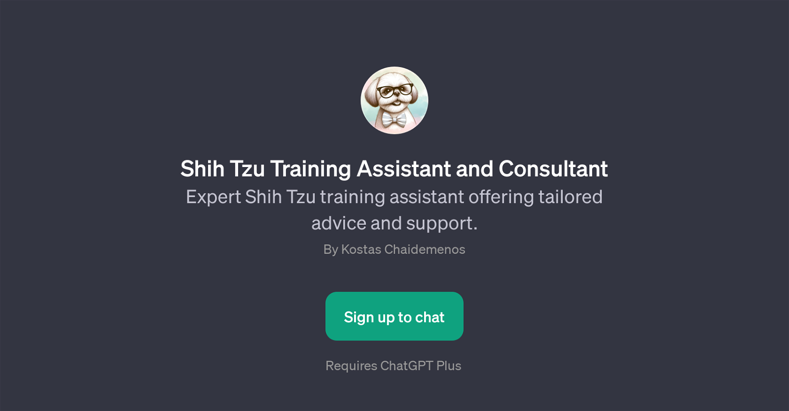 Shih Tzu Training Assistant and Consultant website