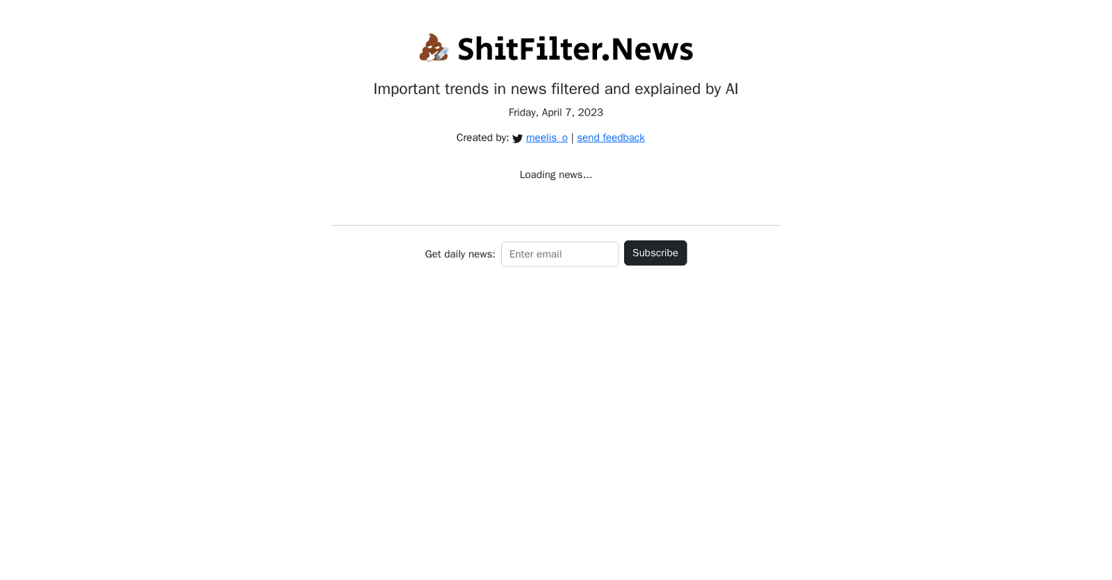 ShitFilter.News website