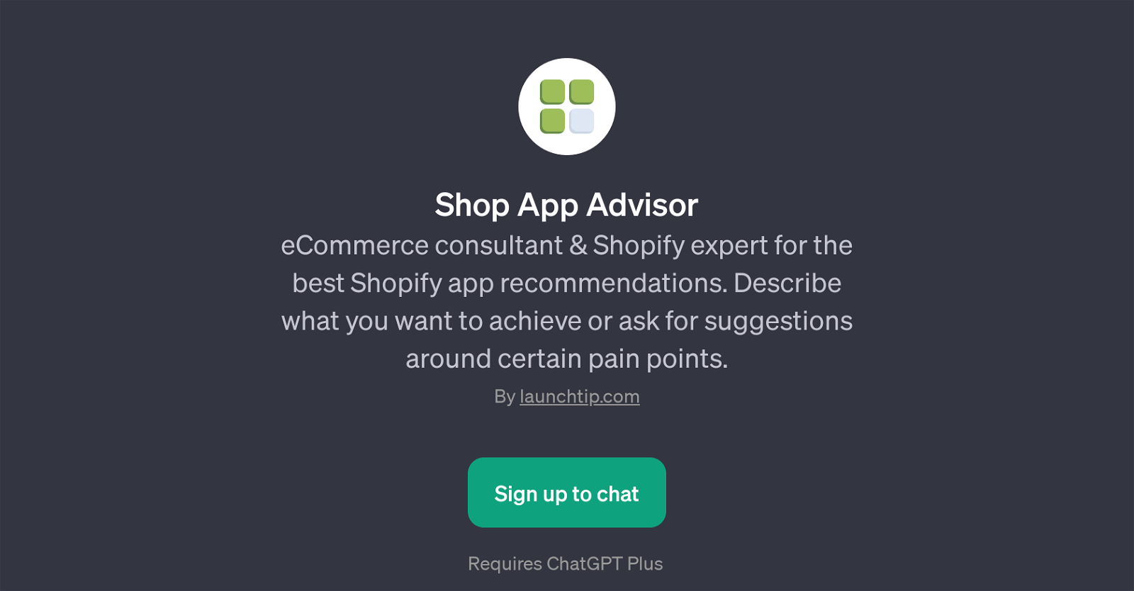 Shop App Advisor website