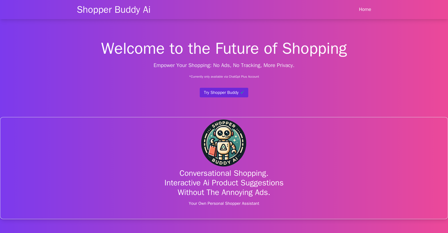 Shopper Buddy website