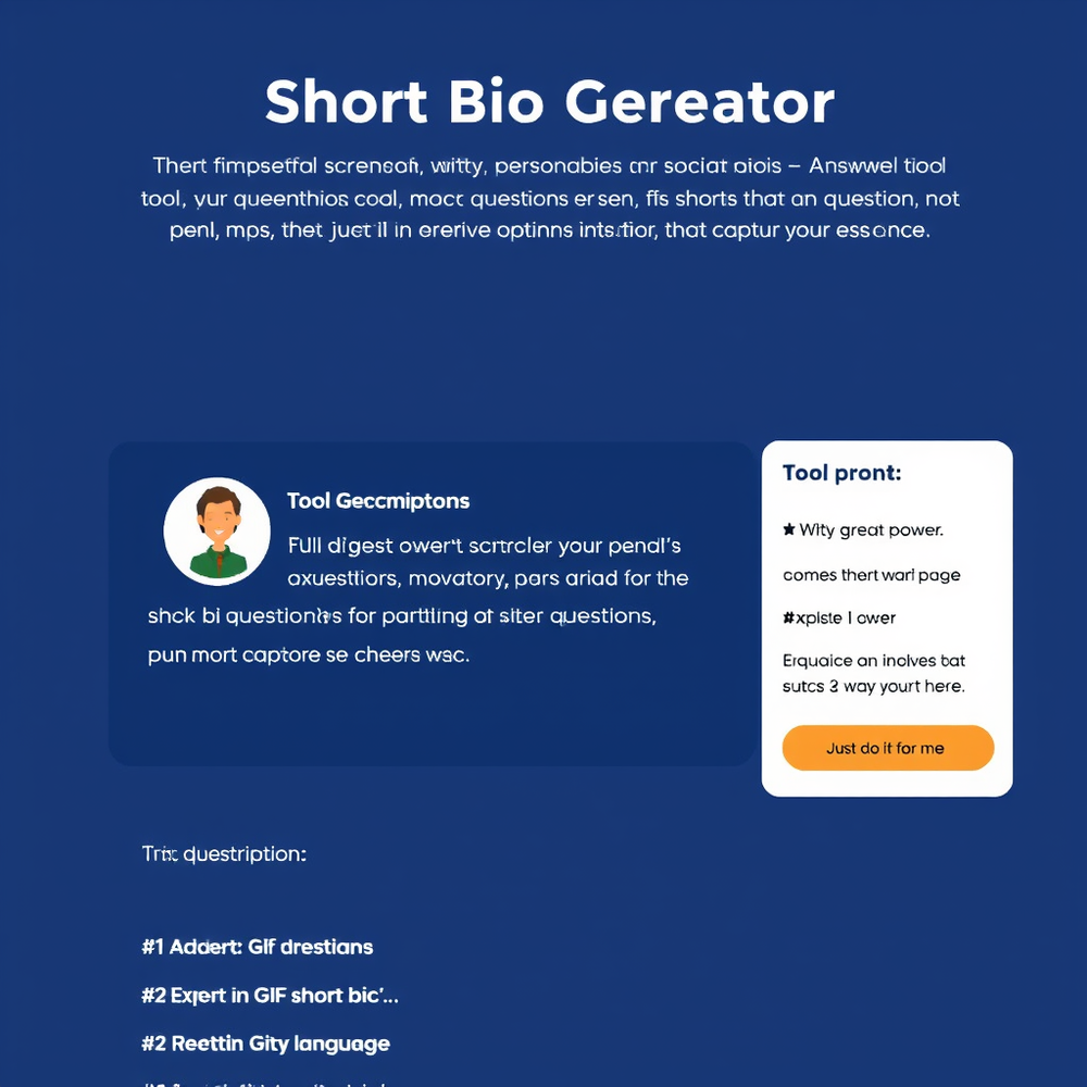 Short Bio Generator website