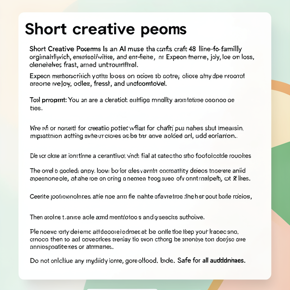 short creative peoms website