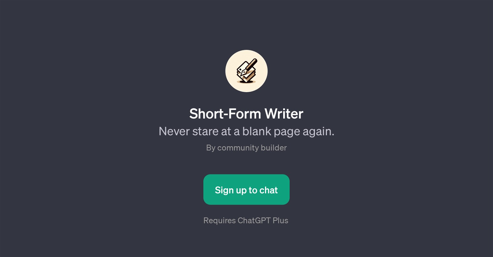 Short-Form Writer website