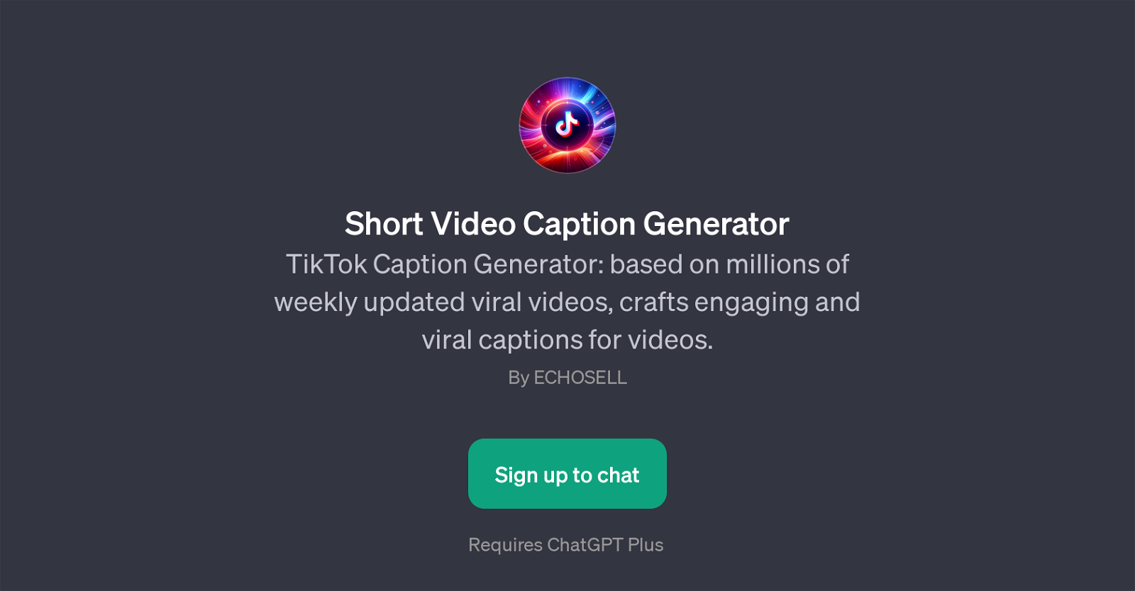 Short Video Caption Generator website