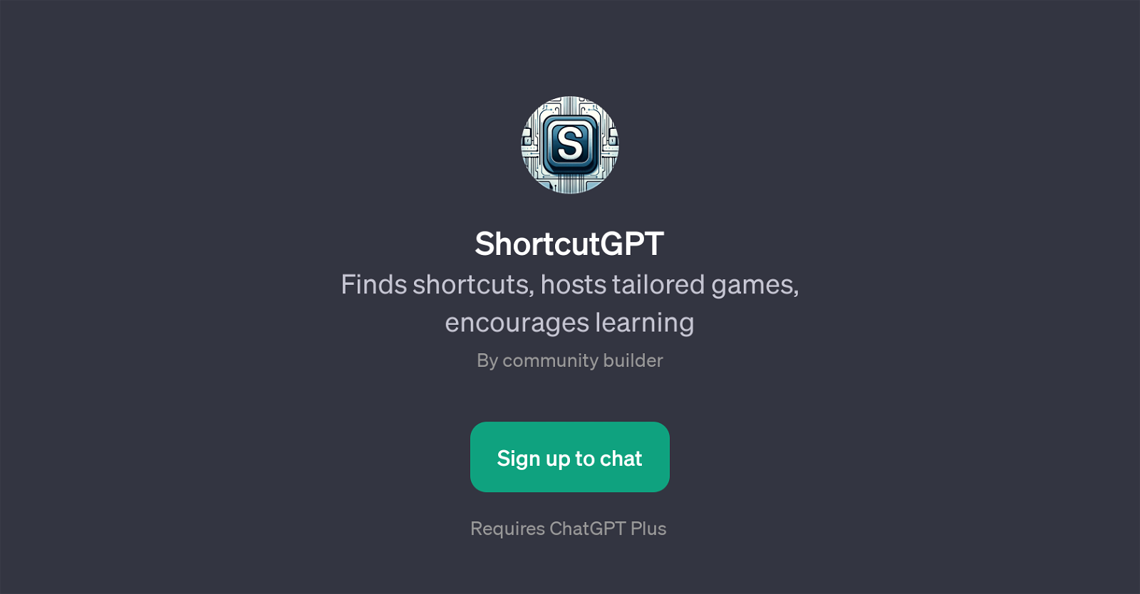 ShortcutGPT website