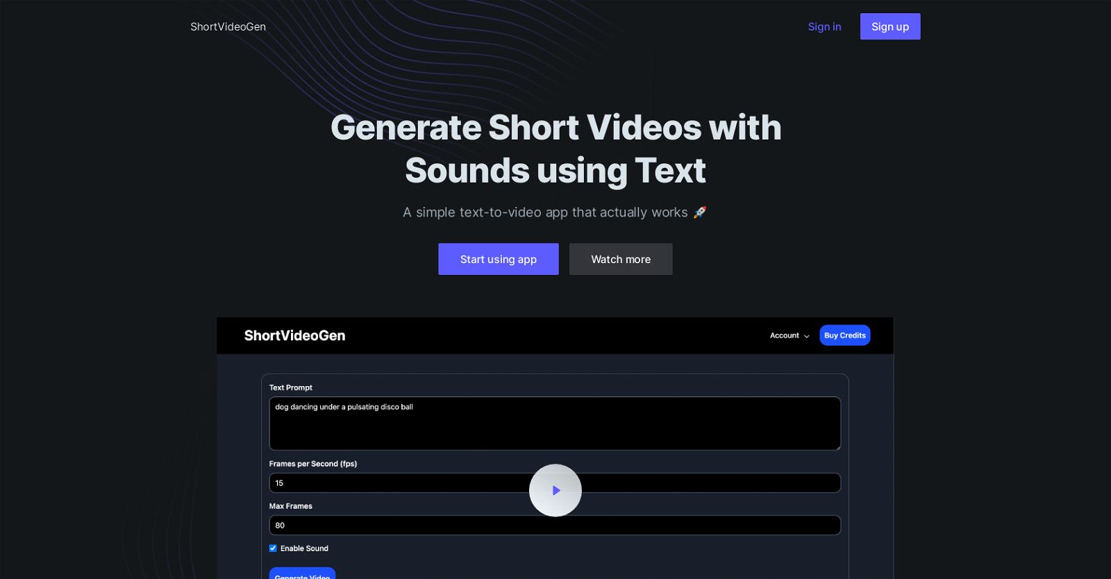 ShortGen Video website