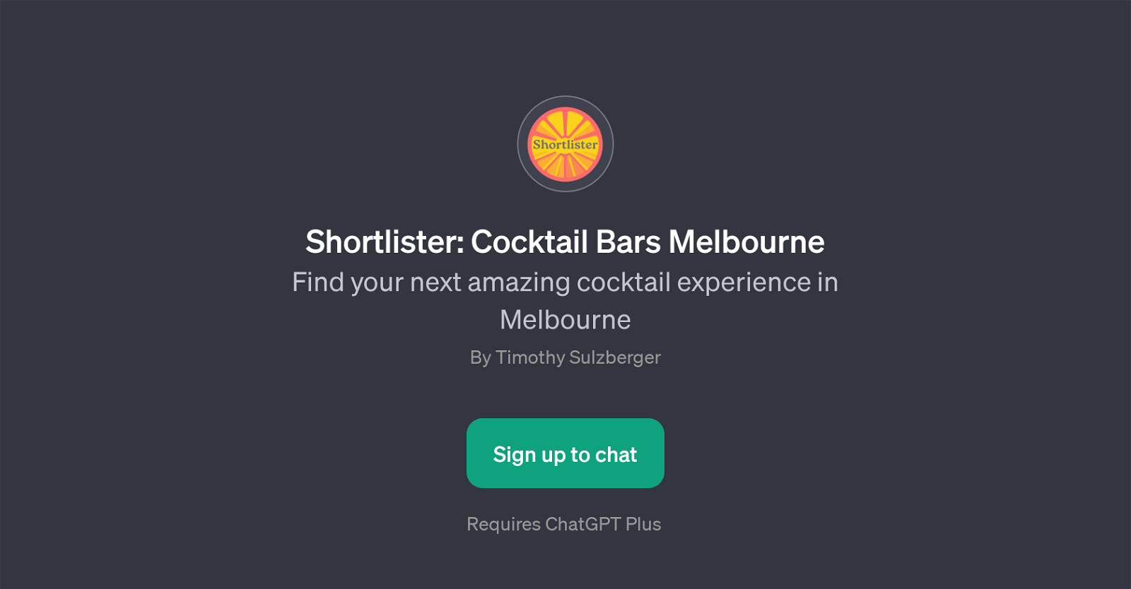 Shortlister: Cocktail Bars Melbourne website