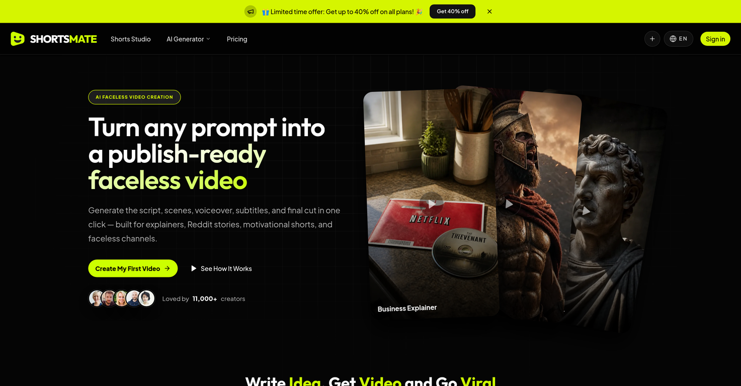 ShortsMate website
