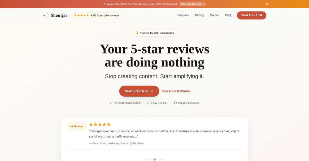 Shoutjar website