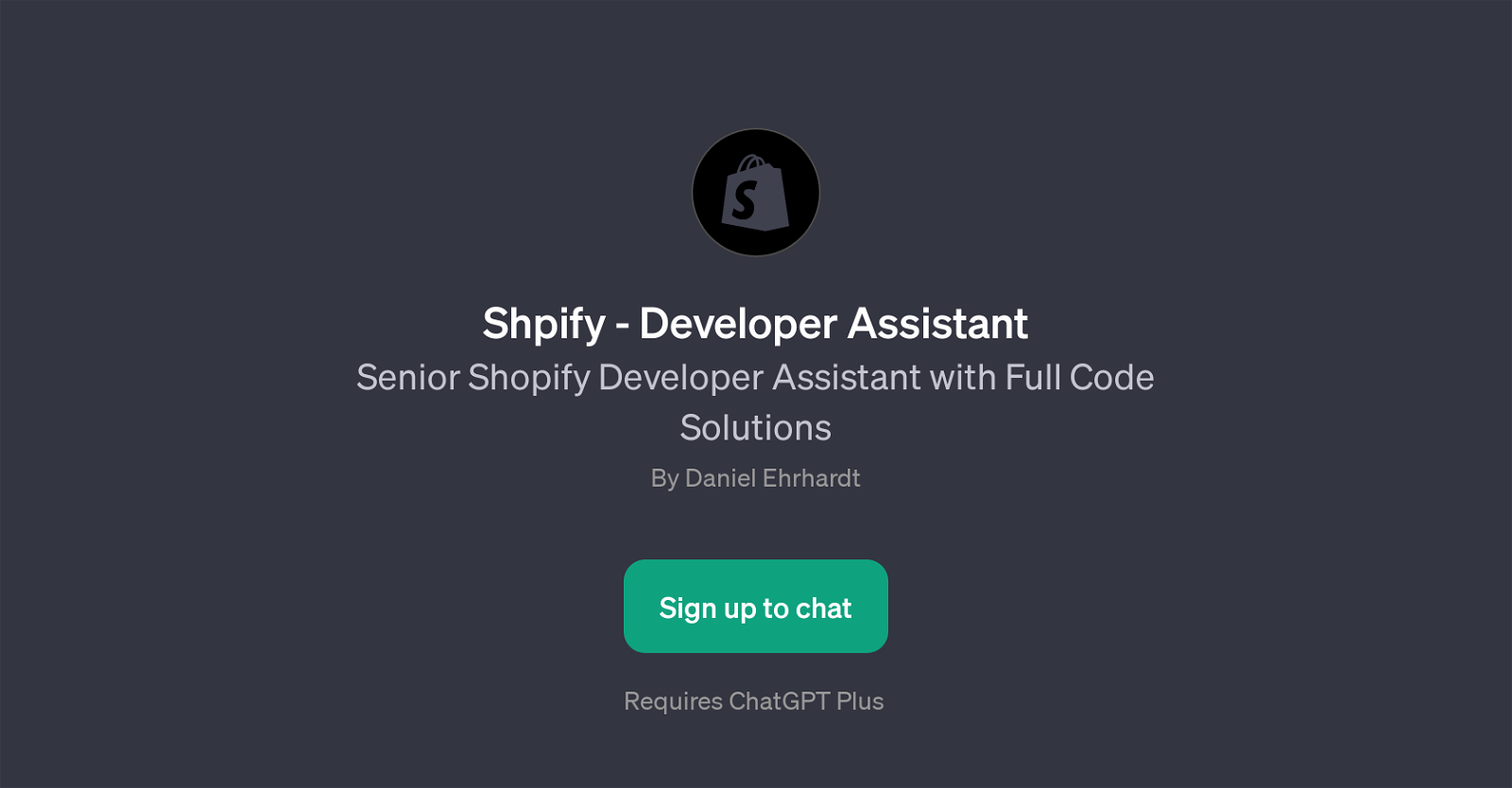 Shpify - Developer Assistant website