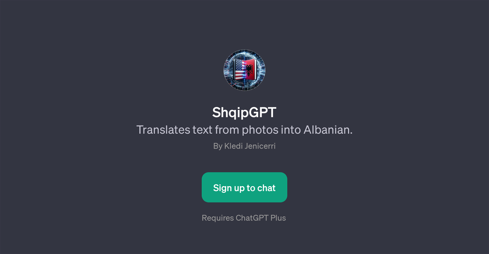 ShqipGPT website