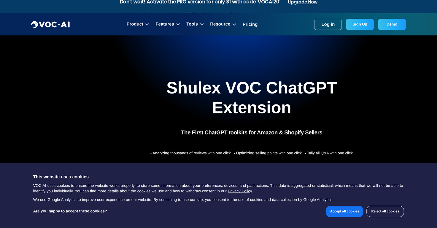 Shulex VOC ChatGPT Extension website