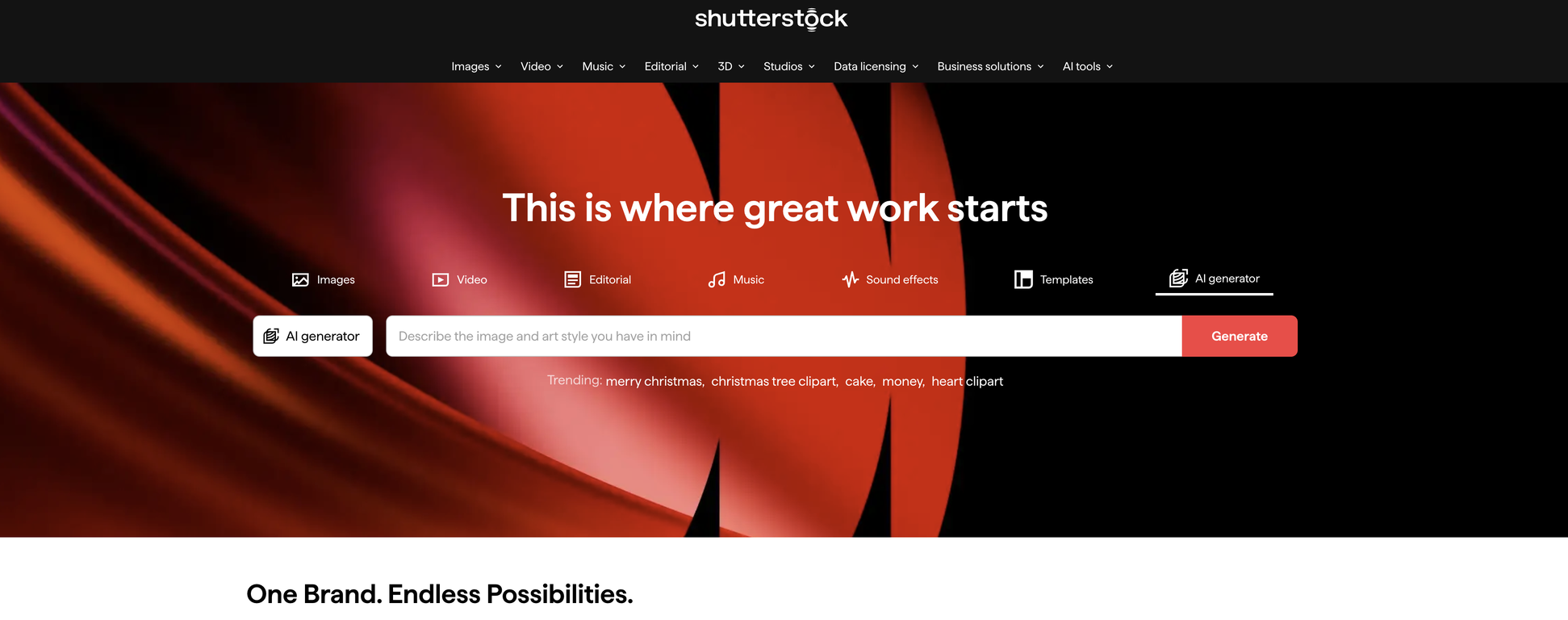 Shutterstock website