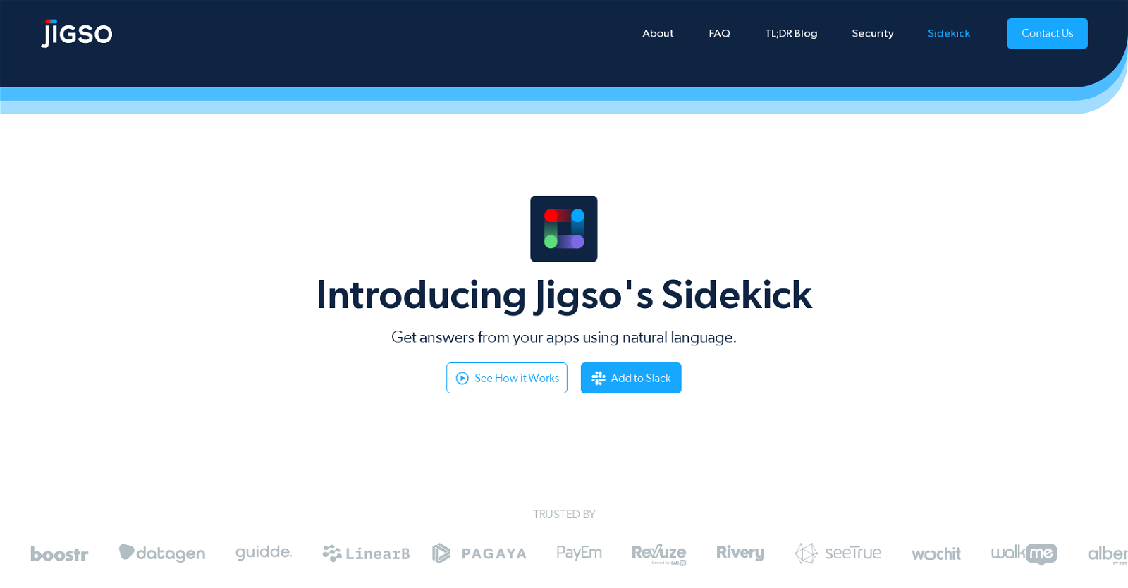 Sidekick by Jigso website