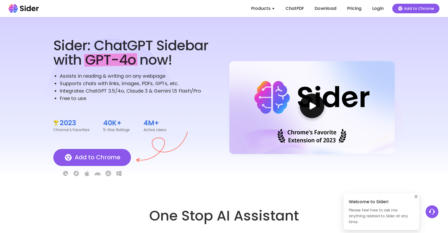 Sider AI website