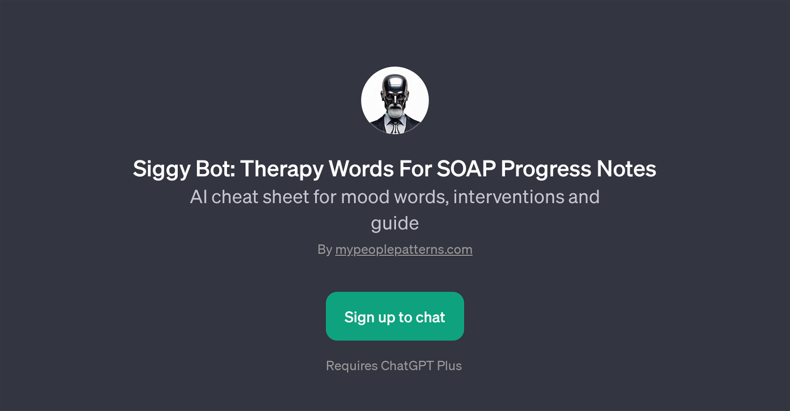 Siggy Bot: Therapy Words For SOAP Progress Notes website