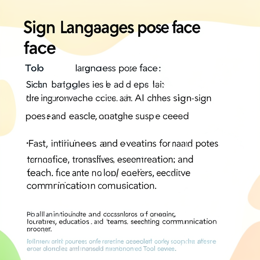 Sign languages pose face website