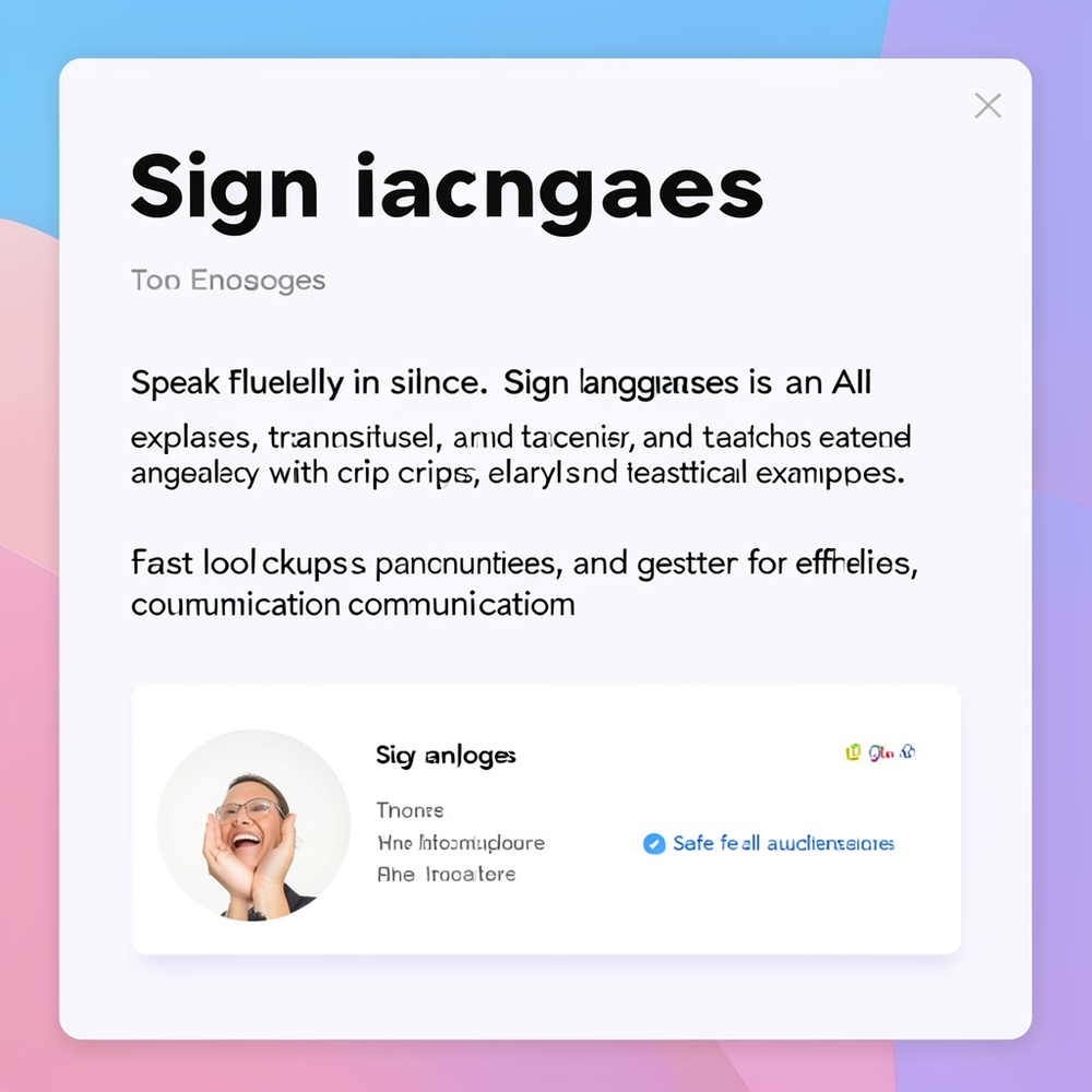 Sign languages website