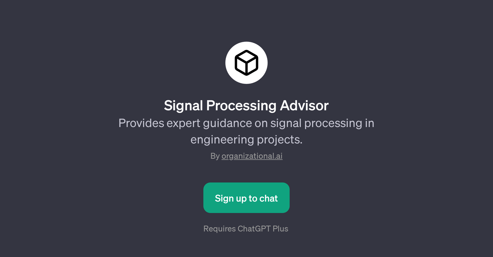 Signal Processing Advisor website