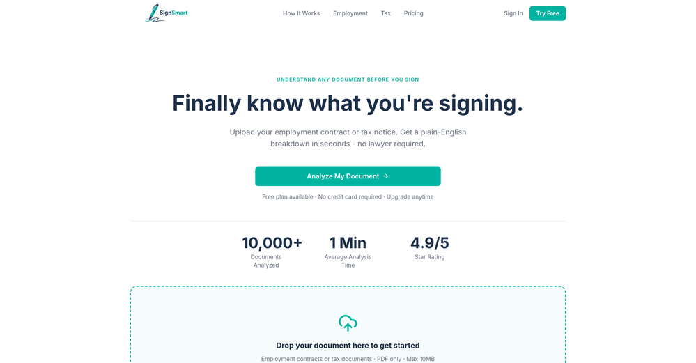 SignSmart website