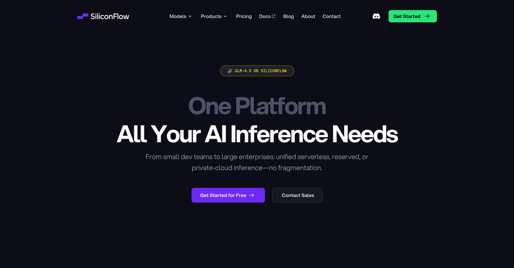 SiliconFlow website