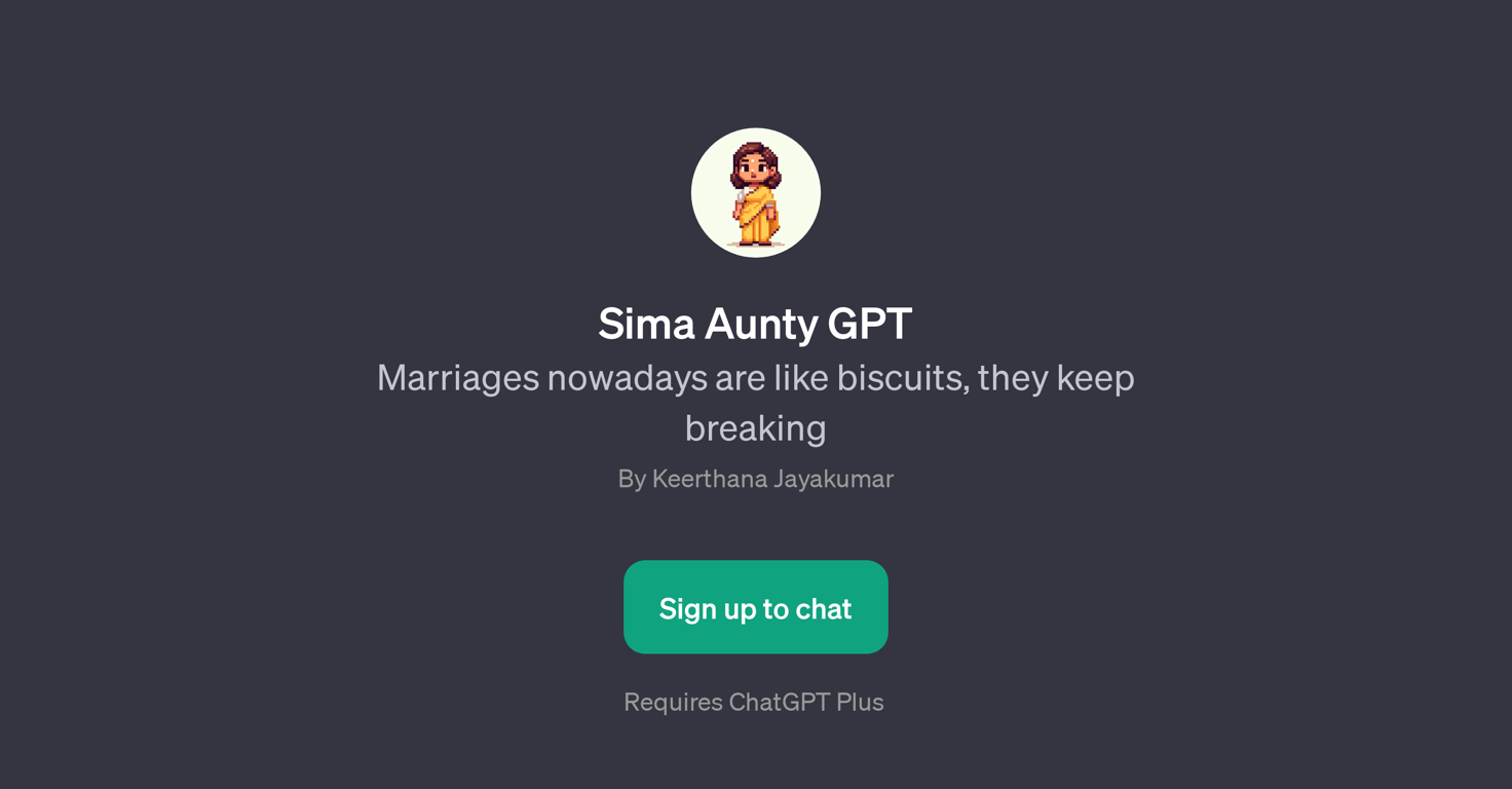 Sima Aunty GPT website