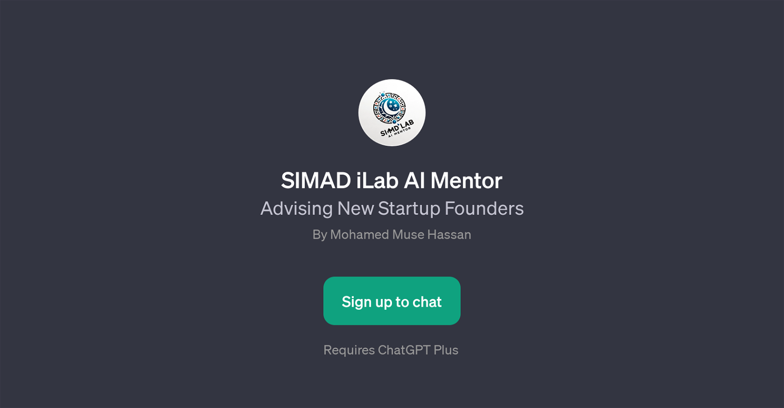 SIMAD iLab AI Mentor website