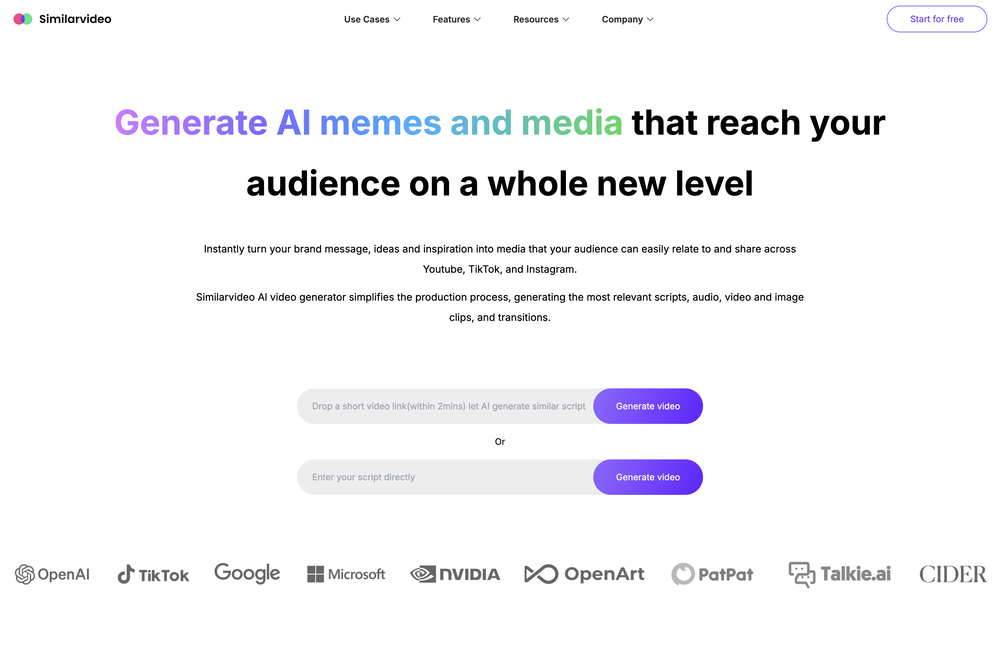 Similarvideo website