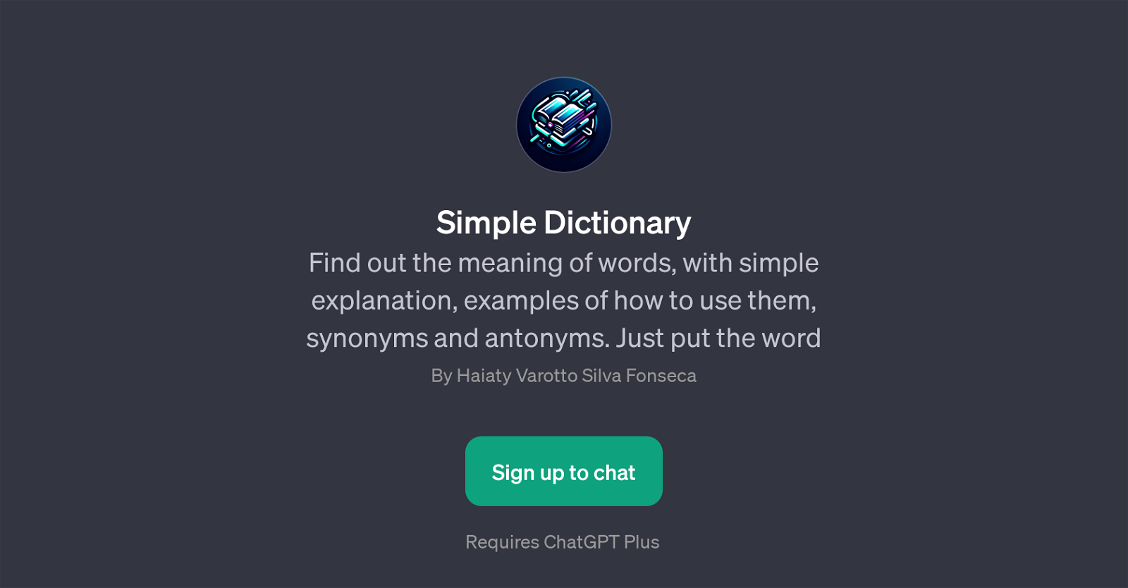 Simple Dictionary website