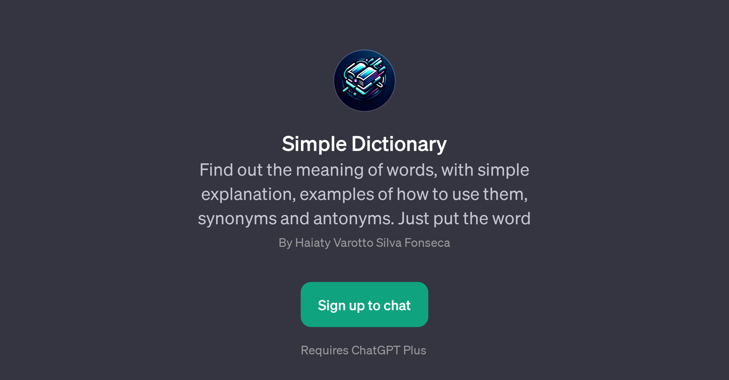 Simple Dictionary website