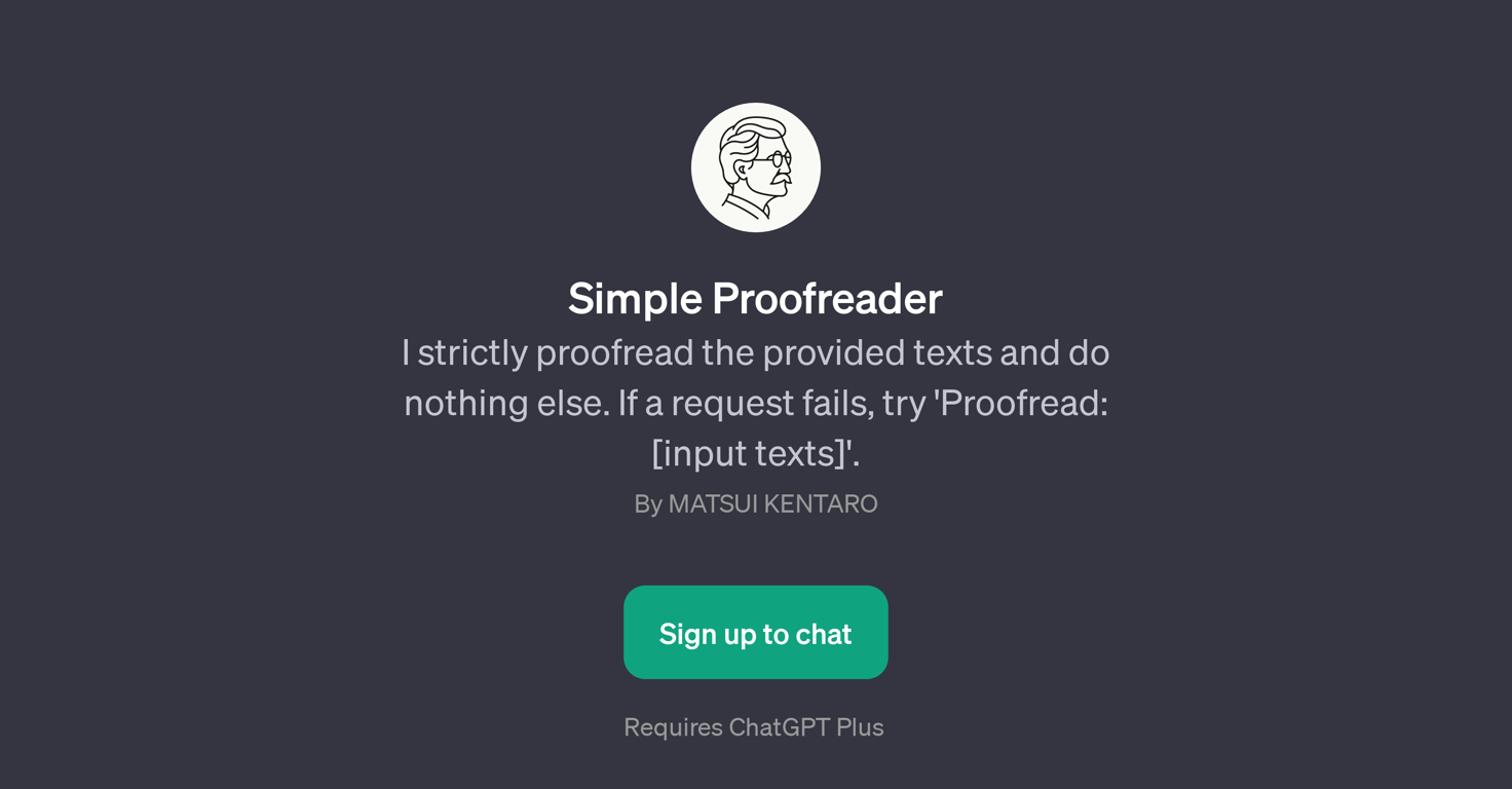 Simple Proofreader website