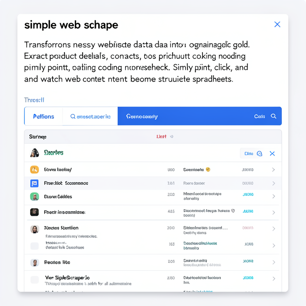 simple web scrape website