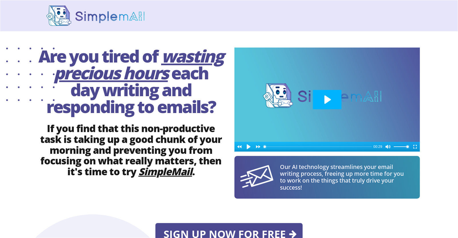 SimpleMail website