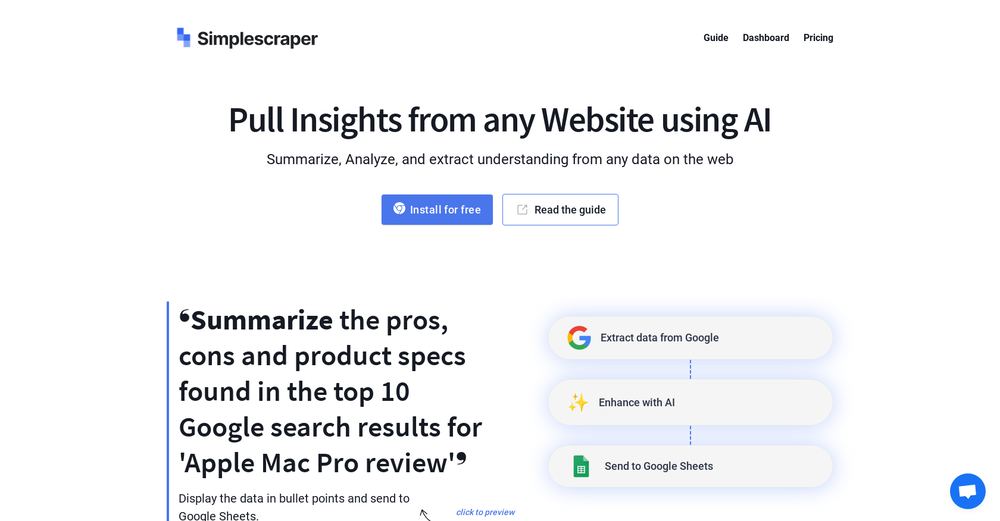 Simplescraper website