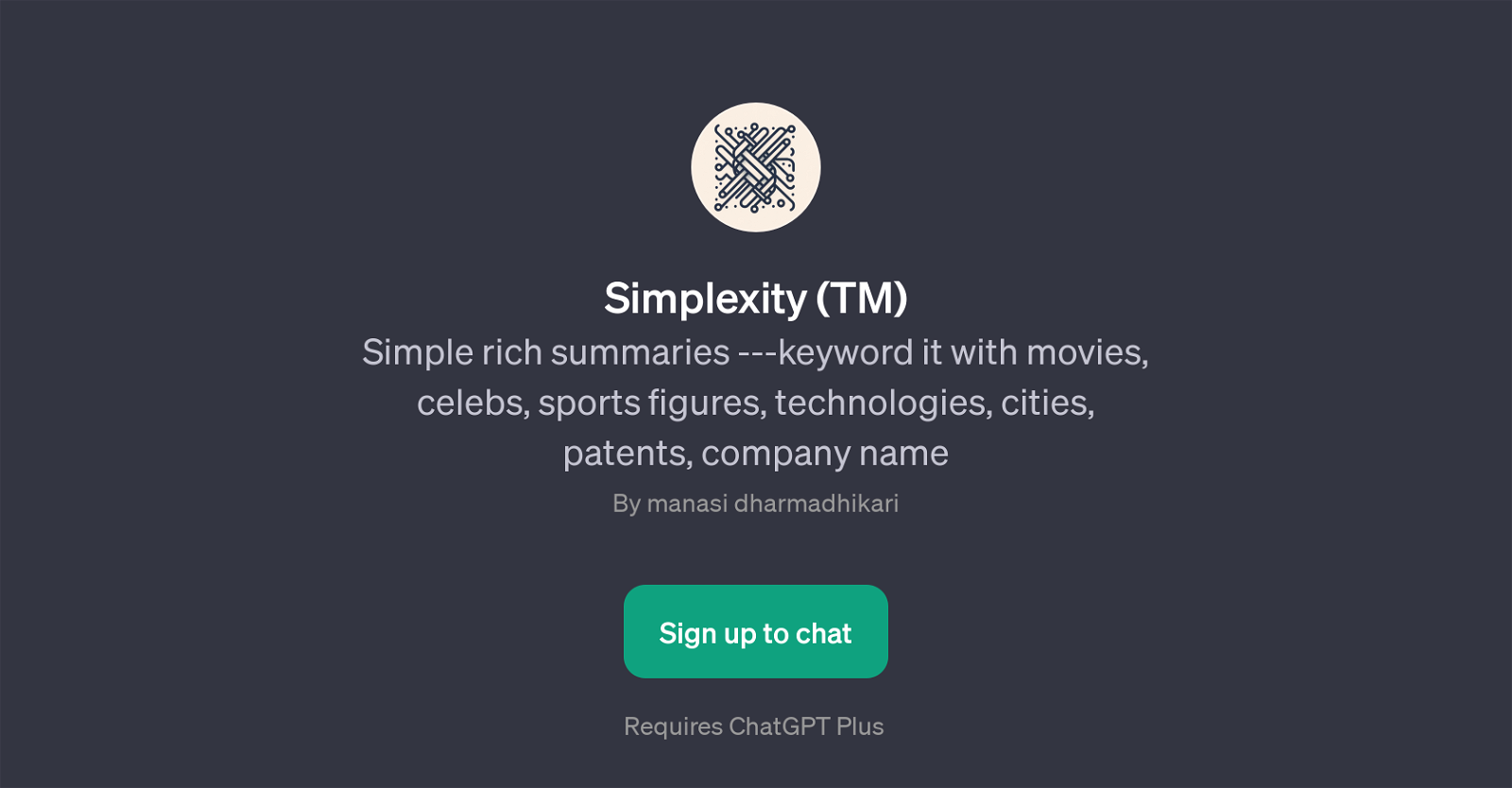 Simplexity (TM) website