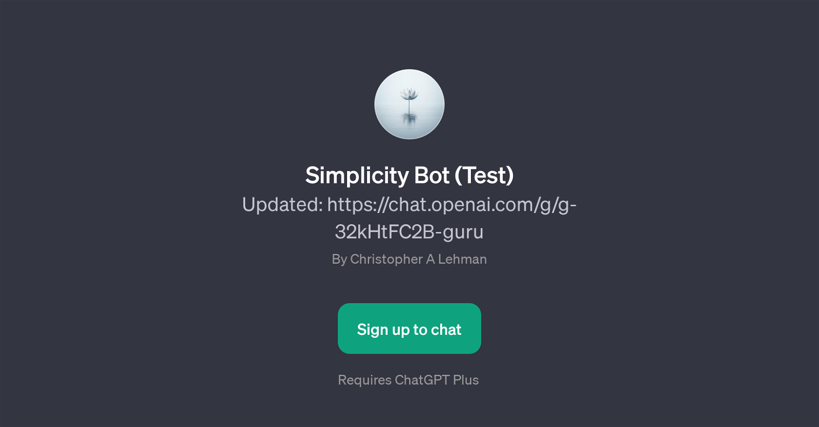 Simplicity Bot website